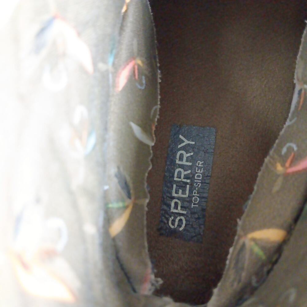 Sperry Saltwater Quilted Duck Boots Black Water Resistant Women Sz 8M - Picture 14 of 14